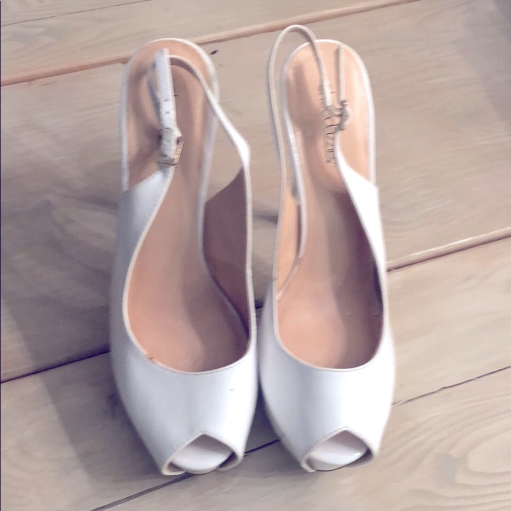 Tall white high heels